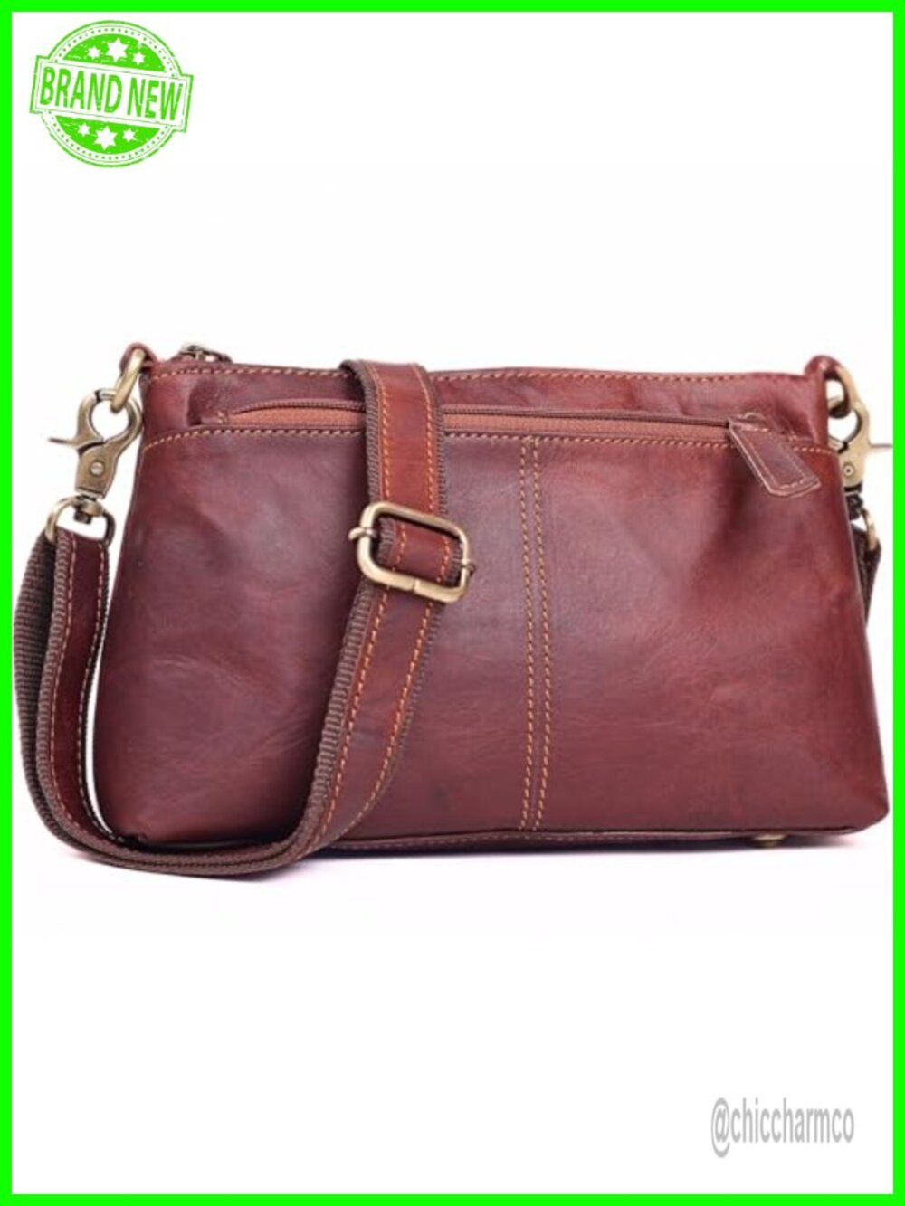 Genuine Leather Crossbody Bag Small Saddle Purse Mini Boho Shoulder Travel